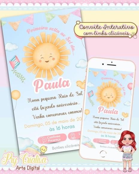 Convite Interativo Primeira Volta ao Sol