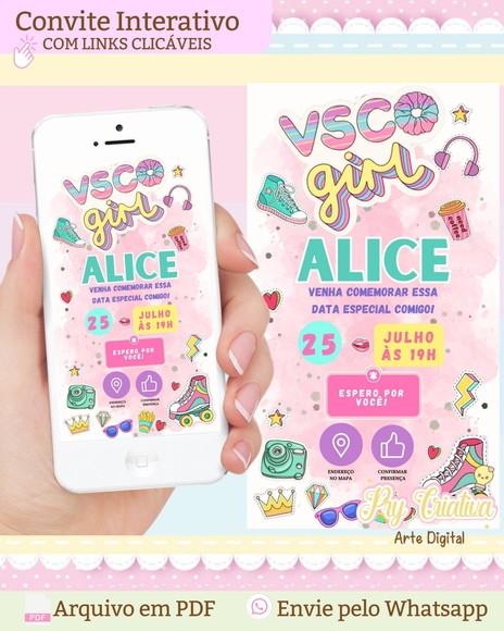 Convite Interativo Vsco Girl