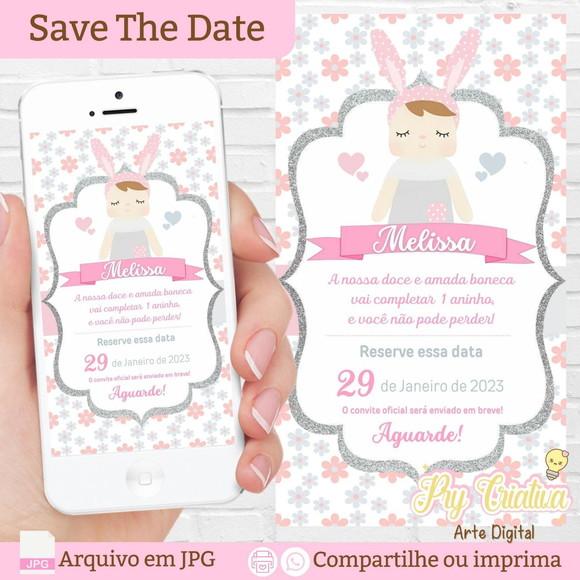 Save The Date Bonecas Metoo/digital