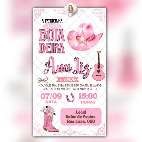 Convite Digital Boiadeira