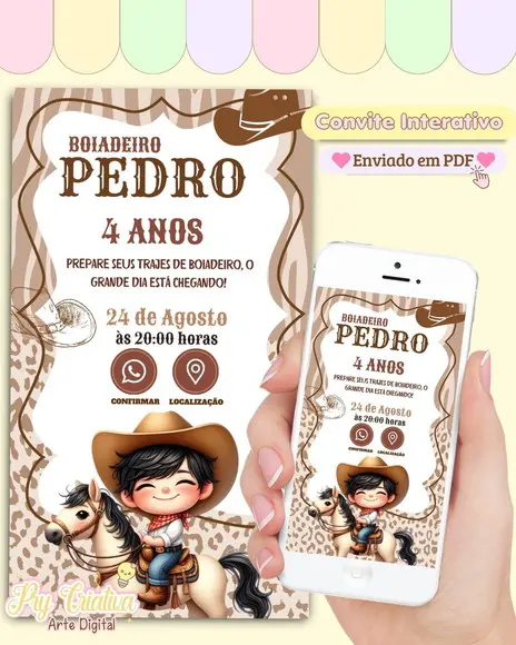 Convite Boiadeiro Interativo