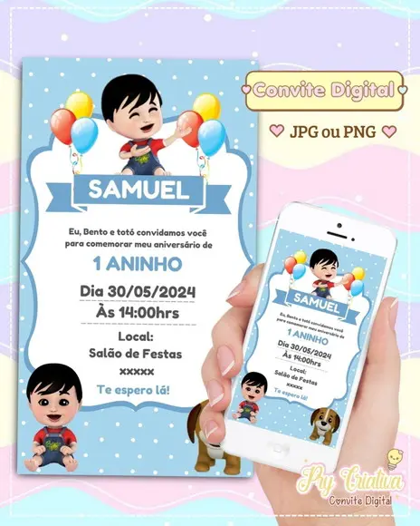 Convite Digital Bento e Totó