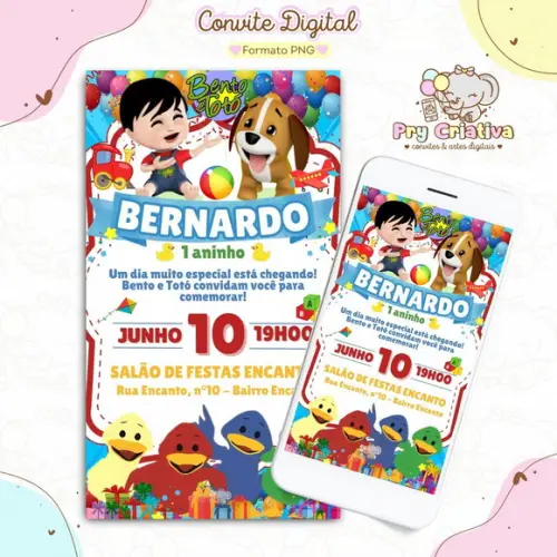 Convite Digital Bento e Totó
