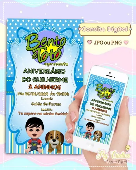 Convite Digital Bento e Totó