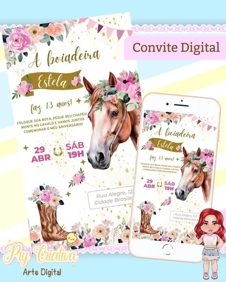 Convite Digital Boiadeira