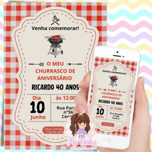 Convite Digital Churrasco