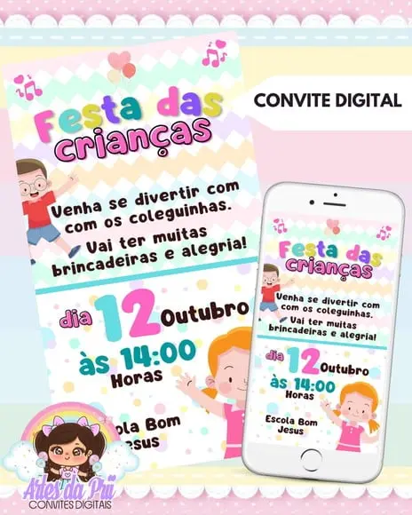 Convite Digital Dia das Crianças