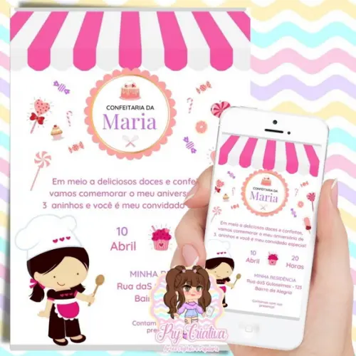 Convite Digital Confeitaria