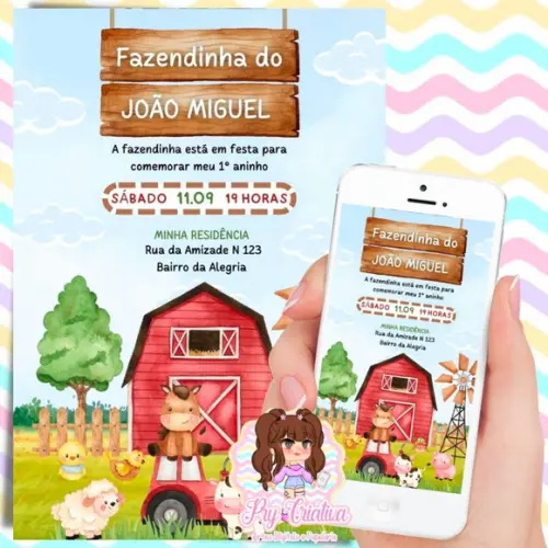 Convite Digital Fazendinha