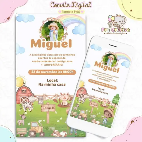 Convite Digital Fazendinha