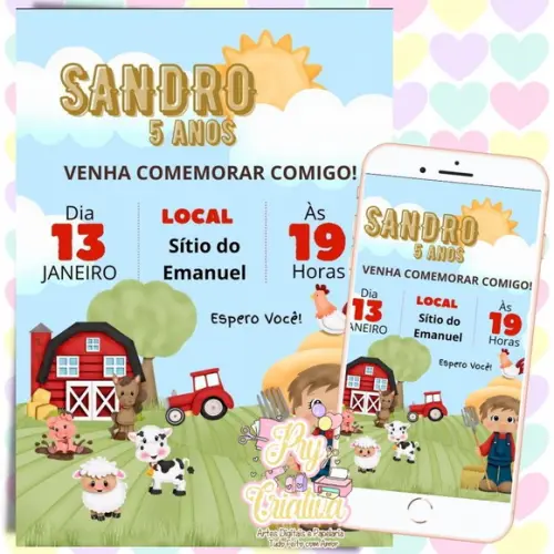 Convite Digital Fazendinha
