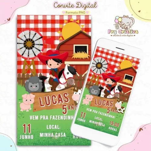 Convite Digital Fazendinha
