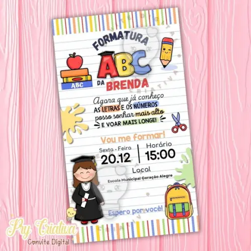 Convite Digital Formatura Abc