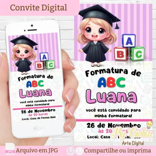 Convite Digital Formatura Abc