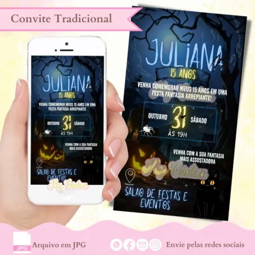 Convite Digital Halloween