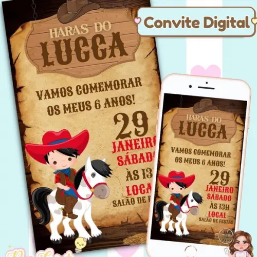 Convite Digital Haras Cavalo