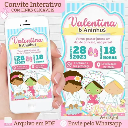 Convite Digital Interativo Festa Spa