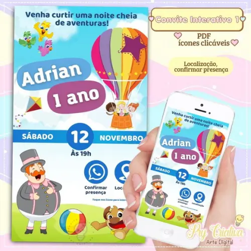 Convite Digital Interativo Mundo Bita