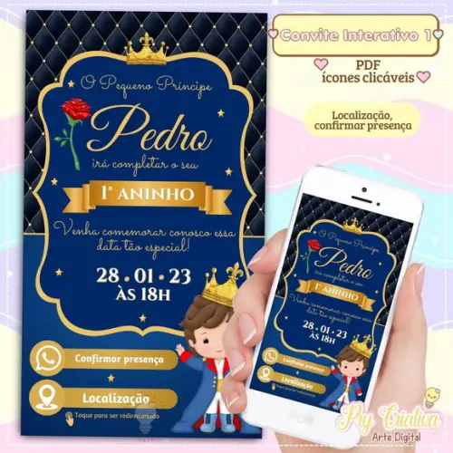 Convite Digital Interativo o Pequeno Príncipe