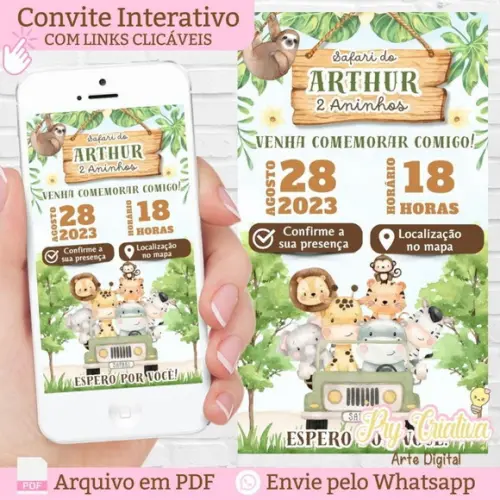 Convite Digital Interativo Safari