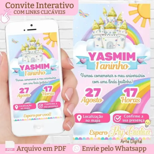 Convite Digital Interativo Realeza