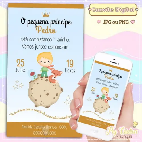 Convite Digital o Pequeno Príncipe