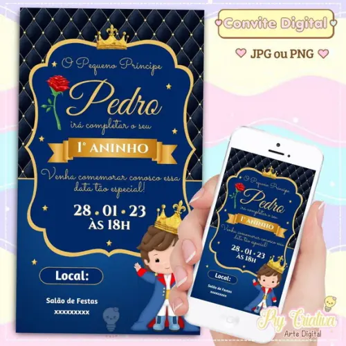 Convite Digital o Pequeno Príncipe