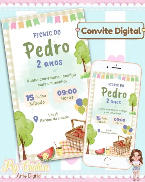 Convite Digital Picnic