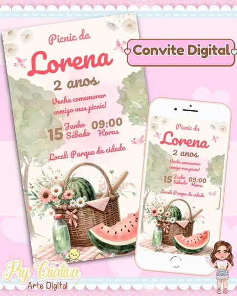 Convite Digital Picnic