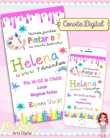 Convite Digital Pintando o 7
