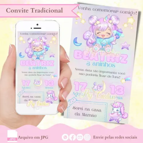 Convite Digital Unicórnio