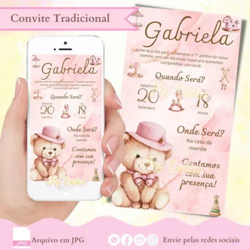 Convite Digital Ursinha