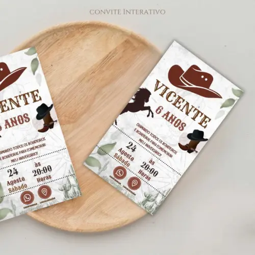 Convite Haras Cavalo Digital Interativo