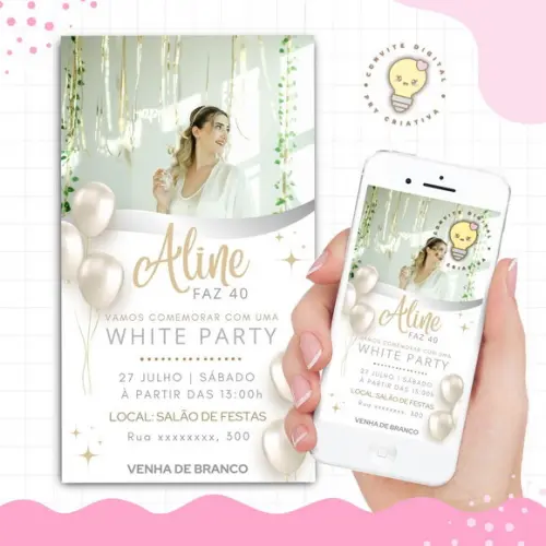 Convite Digital White Party