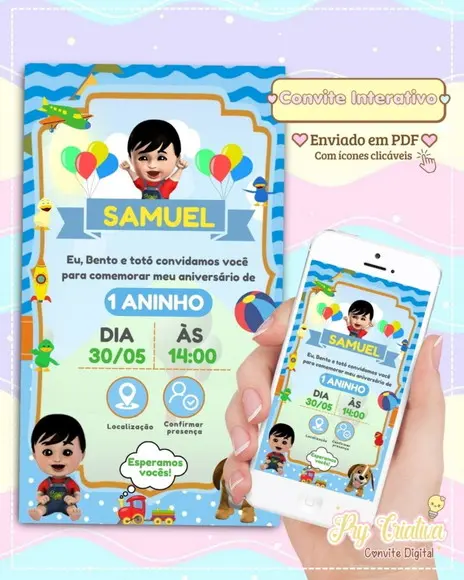 Convite Interativo Bento e Totó