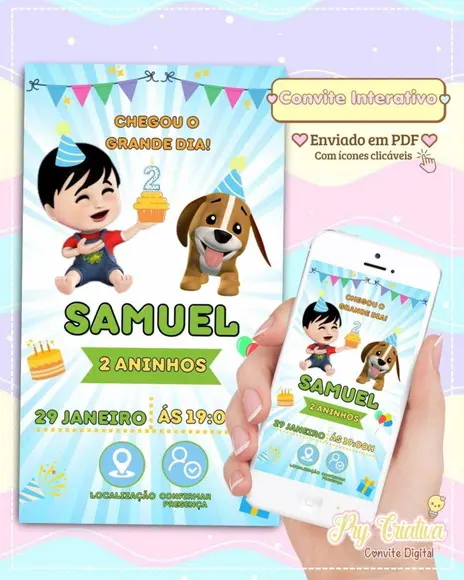 Convite Interativo Bento e Totó