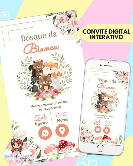 Convite Interativo Bosque Encantado