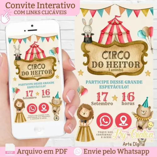 Convite Interativo Circo