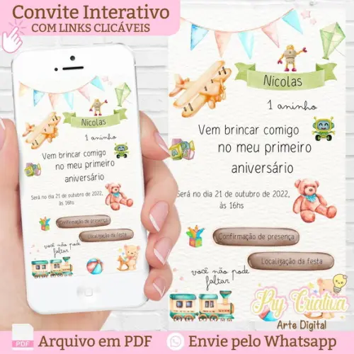 Convite Interativo o Tempo Voa