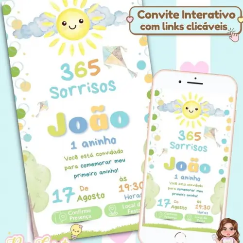 Convite Interativo Primeira Volta ao Sol