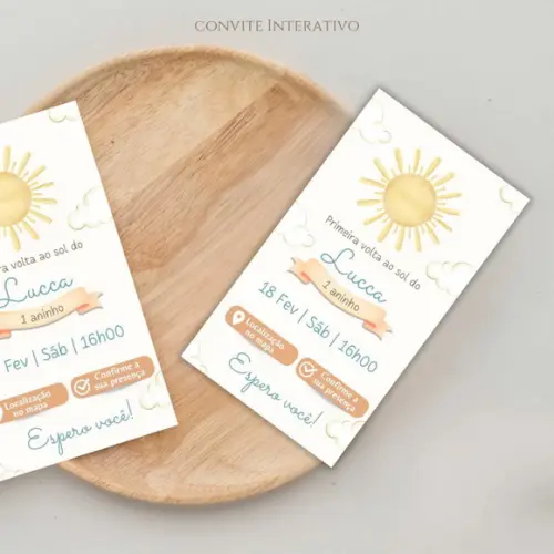 Convite Interativo Primeira Volta ao Sol