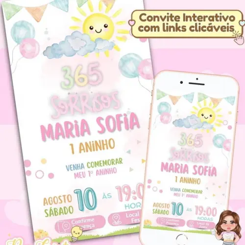 Convite Interativo Primeira Volta ao Sol