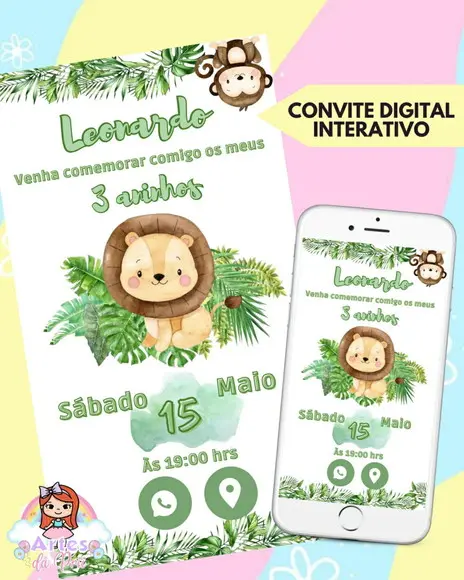 Convite Interativo Safari