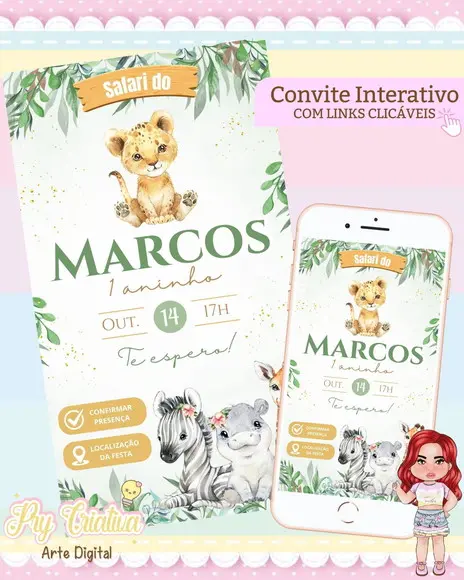 Convite Interativo Safari