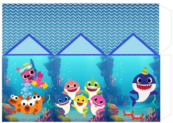 Arquivo Digital Centro de Mesa Baby Shark Menino s/ Nome