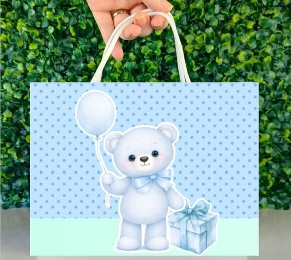Arquivo Digital Sacolinha Cha de Bebê Studio e pdf sem Nome