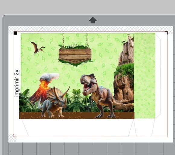 Arquivo Digital Sacolinha Dinossauro Studio e pdf sem Nome