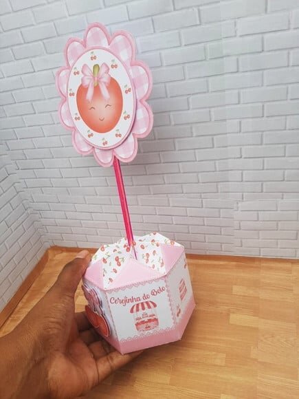 Arquivo Digital Centro de Mesa Cerejinha Rosa sem Nome