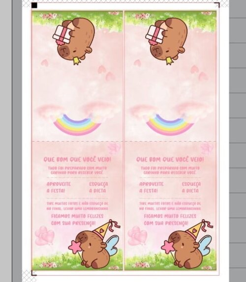 Arquivo Digital Plaquinha Capivara Cute Studio e pdf s/ Nome