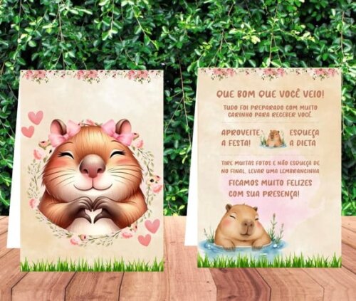 Arquivo Digital Plaquinha Capivara Studio e pdf sem Nome